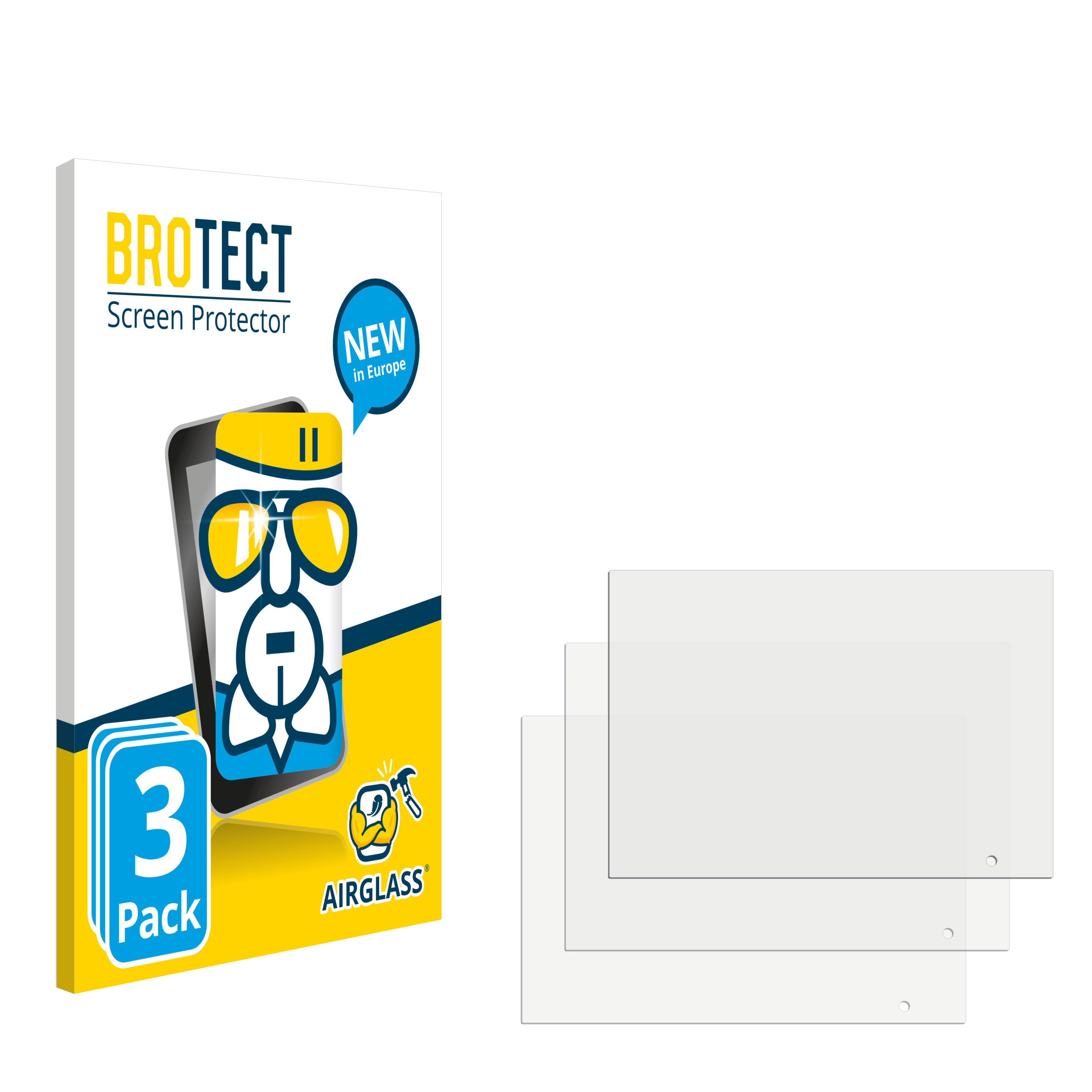 BROTECT 3x Airglass klare Garmin GPSMAP Schutzfolie(für 8410)