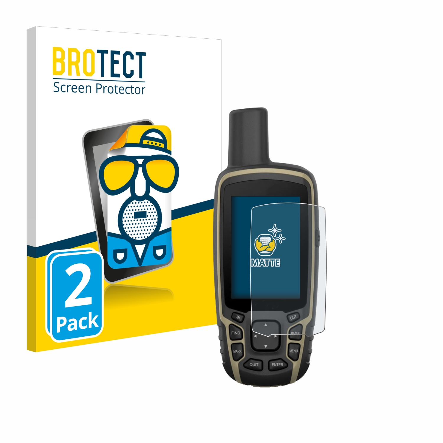 matte Garmin BROTECT 65s) GPSMAP Schutzfolie(für 2x