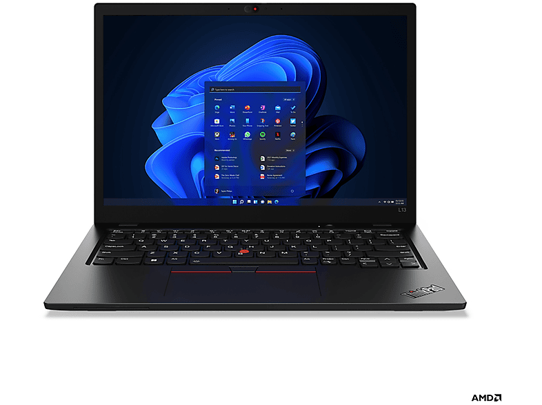 LENOVO ThinkPad L13 Yoga G2, Notebook mit 13,3 Zoll Display, AMD Ryzen™ 7 Prozessor, 16 GB RAM, 512 GB SSD, AMD Radeon Graphics, Schwarz