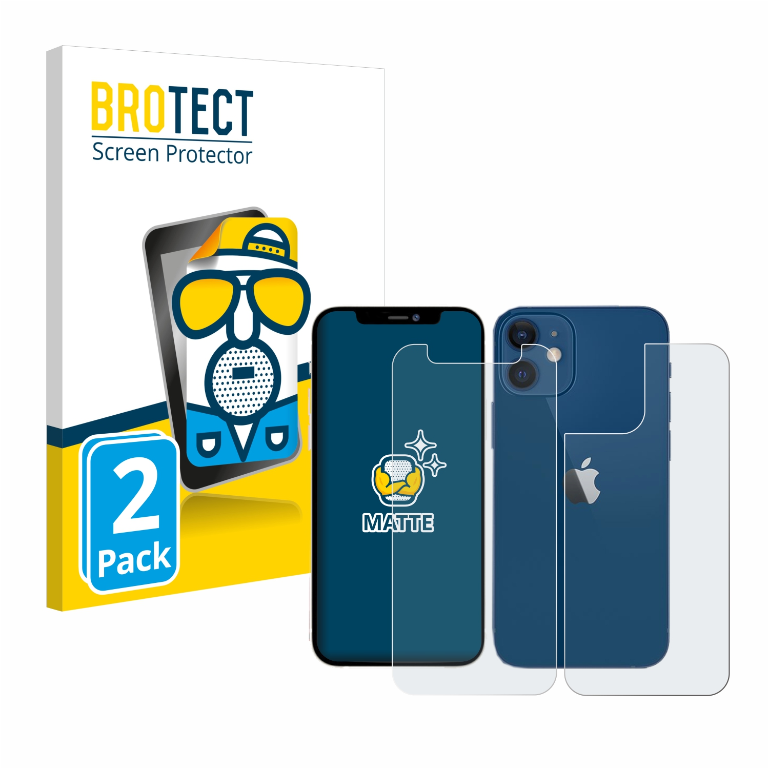 BROTECT 2x matte Schutzfolie(für Apple iPhone mini) 12