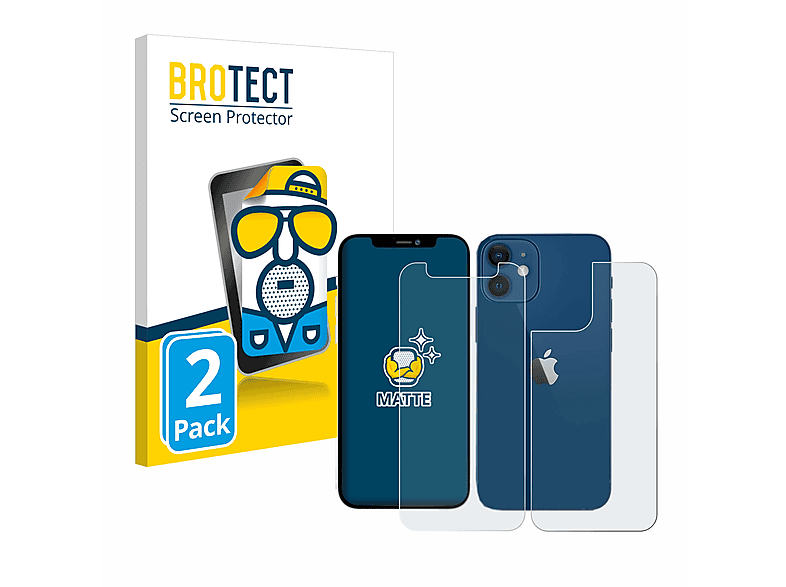 12 2x BROTECT Schutzfolie(für matte Apple iPhone mini)