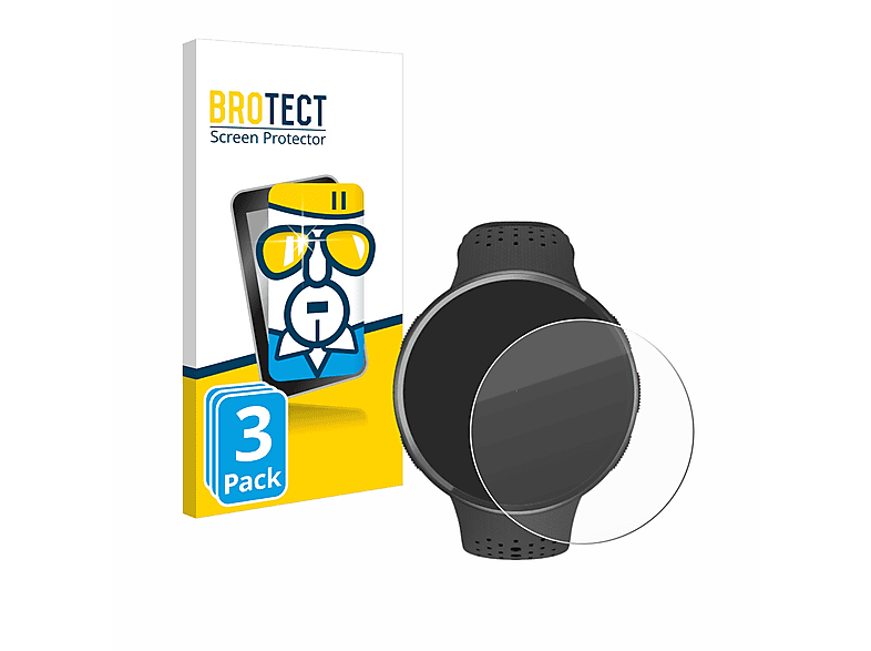 BROTECT 3x 9H klares Schutzglas(für Polar Pacer Pro)