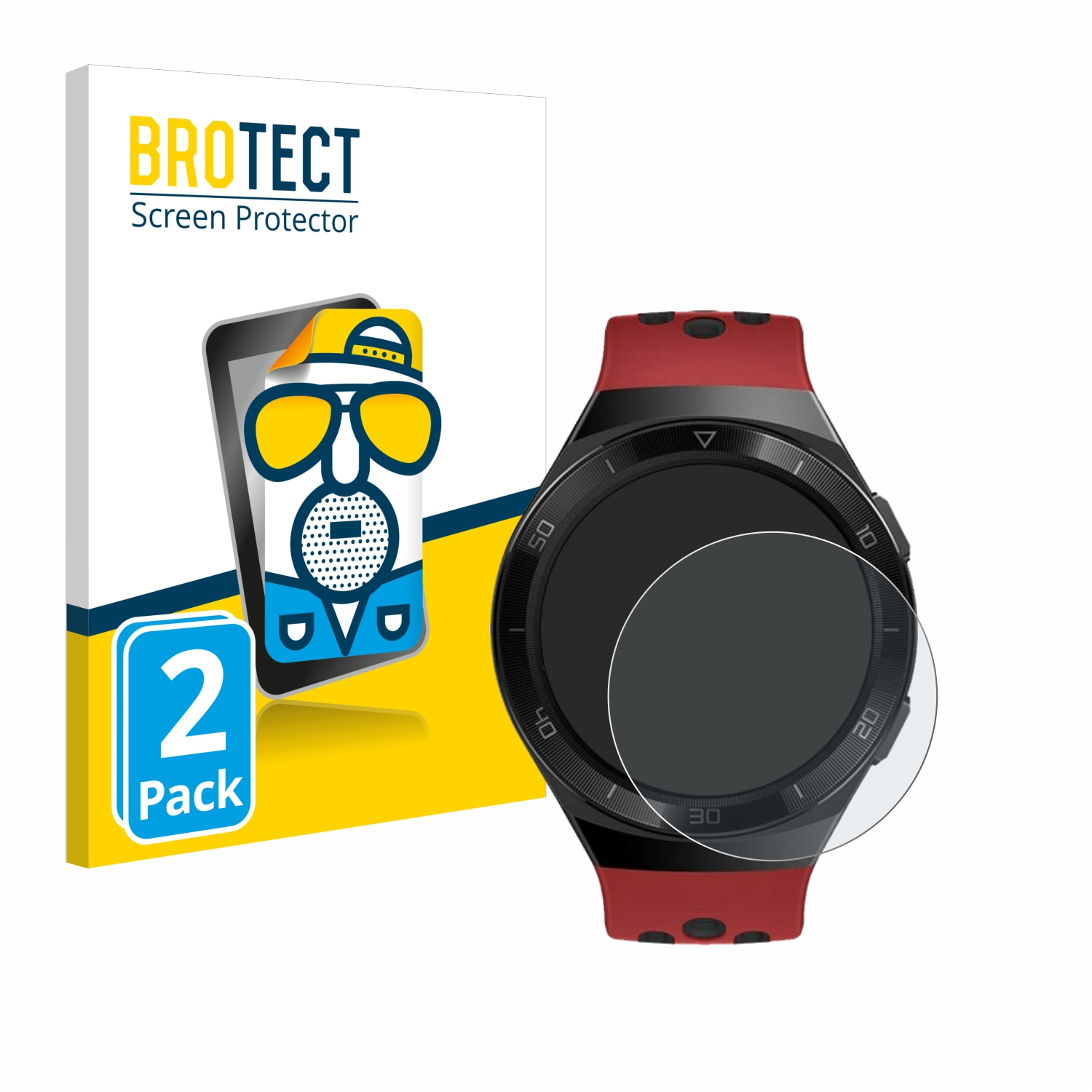 BROTECT 2x matte 2e) Huawei GT Watch Schutzfolie(für