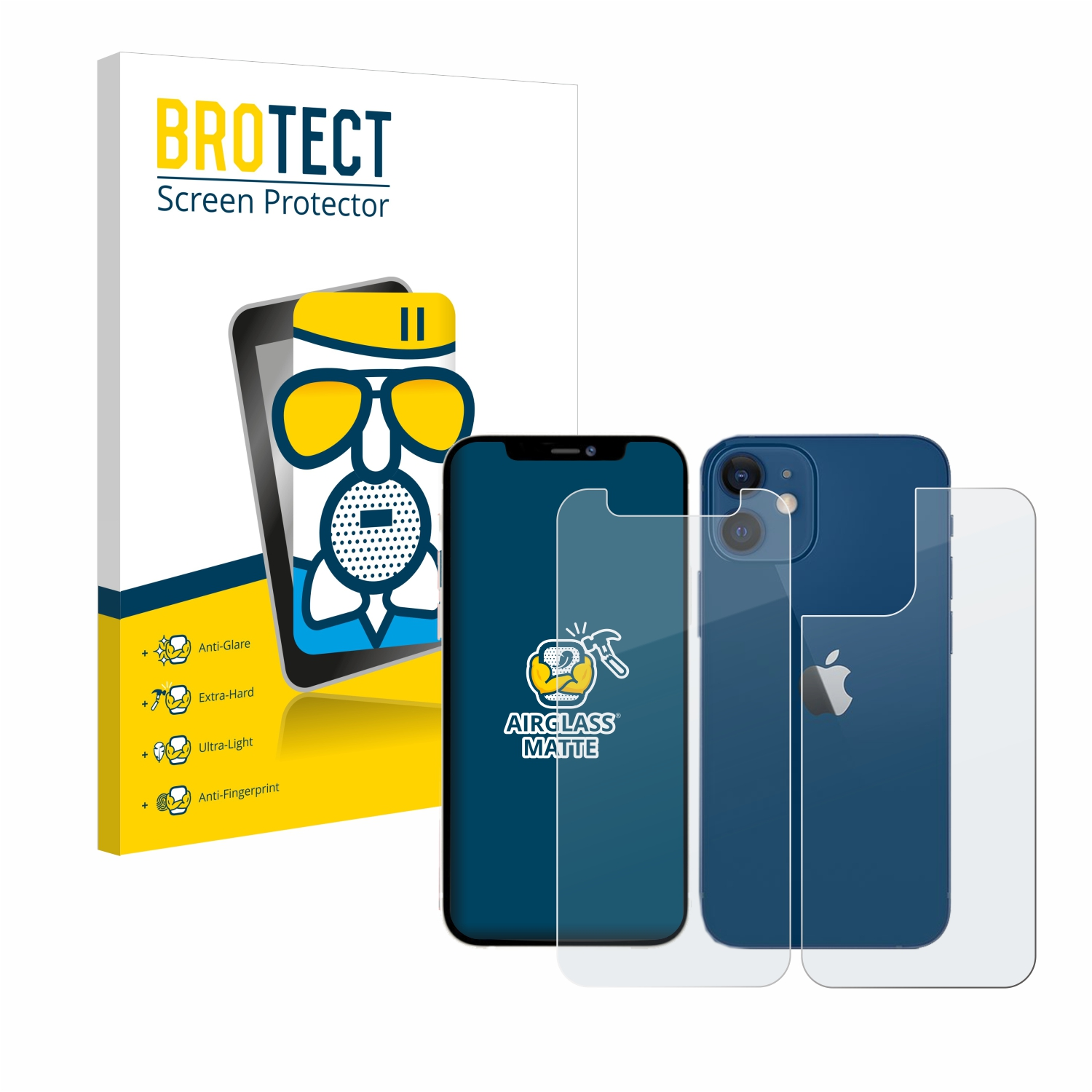 Airglass 12 matte mini) Apple BROTECT Schutzfolie(für iPhone