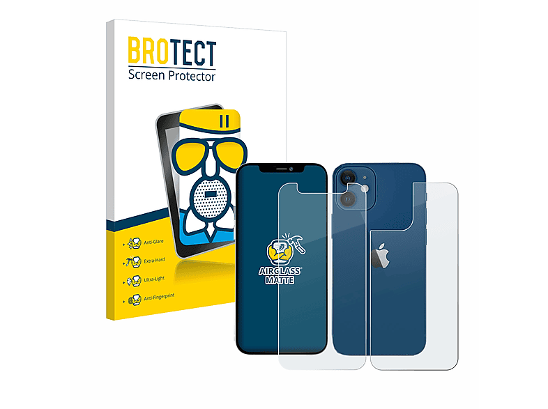 BROTECT Airglass matte Schutzfolie(für Apple iPhone 12 mini)