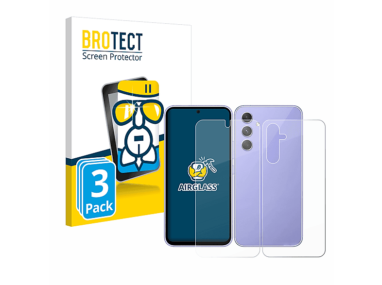 Airglass Galaxy Samsung 5G) A54 BROTECT 3x klare Schutzfolie(für