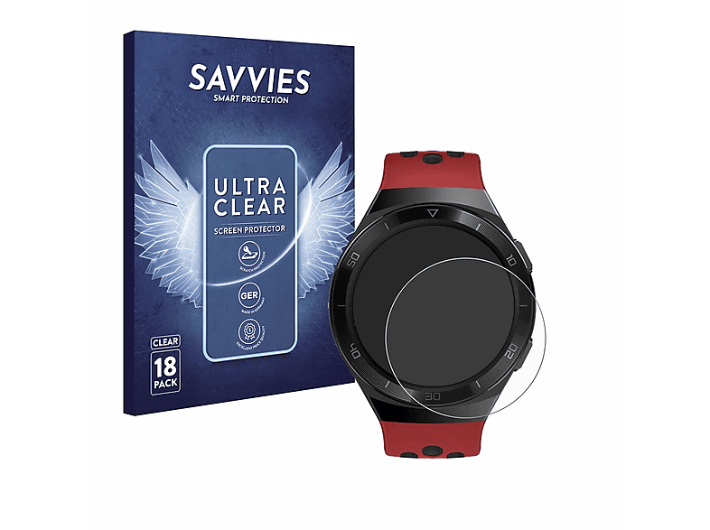 SAVVIES 18x klare Schutzfolie(für Huawei Watch GT 2e)