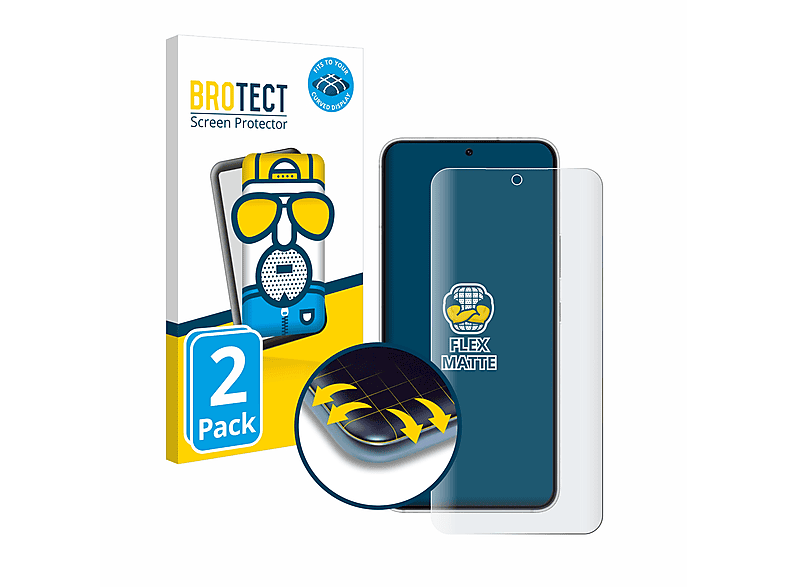 BROTECT 2x Flex S22 Schutzfolie(für Edition) Galaxy Curved 3D matt Samsung Enterprise Full-Cover