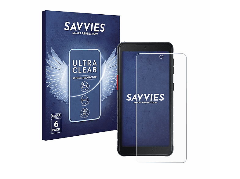 Galaxy 6x SAVVIES Samsung Schutzfolie(für 5 Enterprise klare Edition) XCover