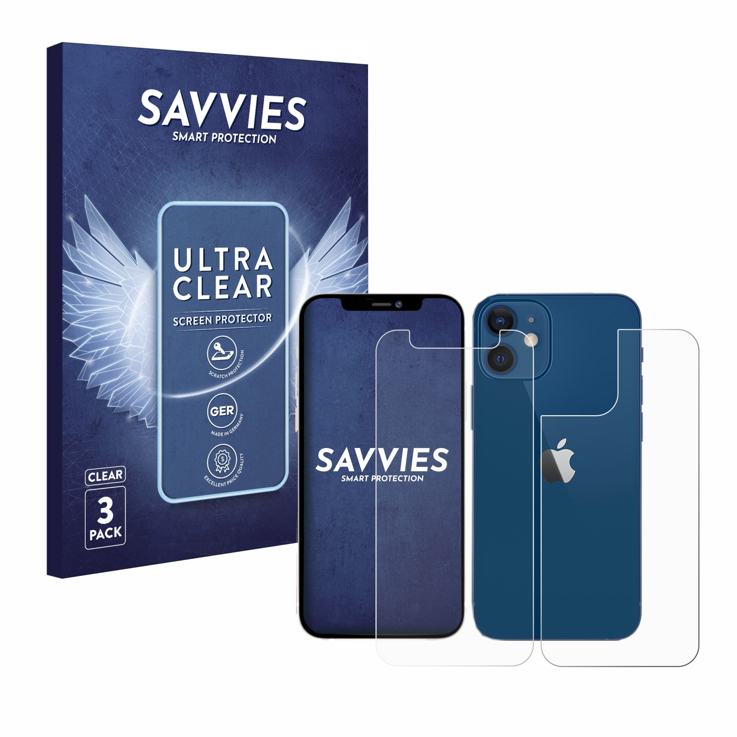 Apple mini) iPhone klare 6x 12 Schutzfolie(für SAVVIES