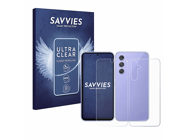 SAVVIES 18x klare Schutzfolie(für Samsung Galaxy A54 5G)
