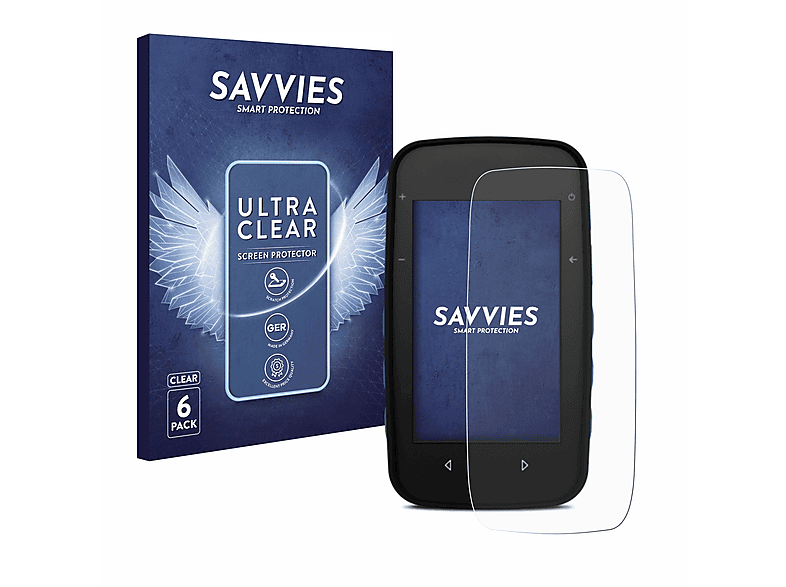 SAVVIES 6x klare Schutzfolie(für CompeGPS TwoNav Cross) | Navi-Taschen & -Schutzfolien