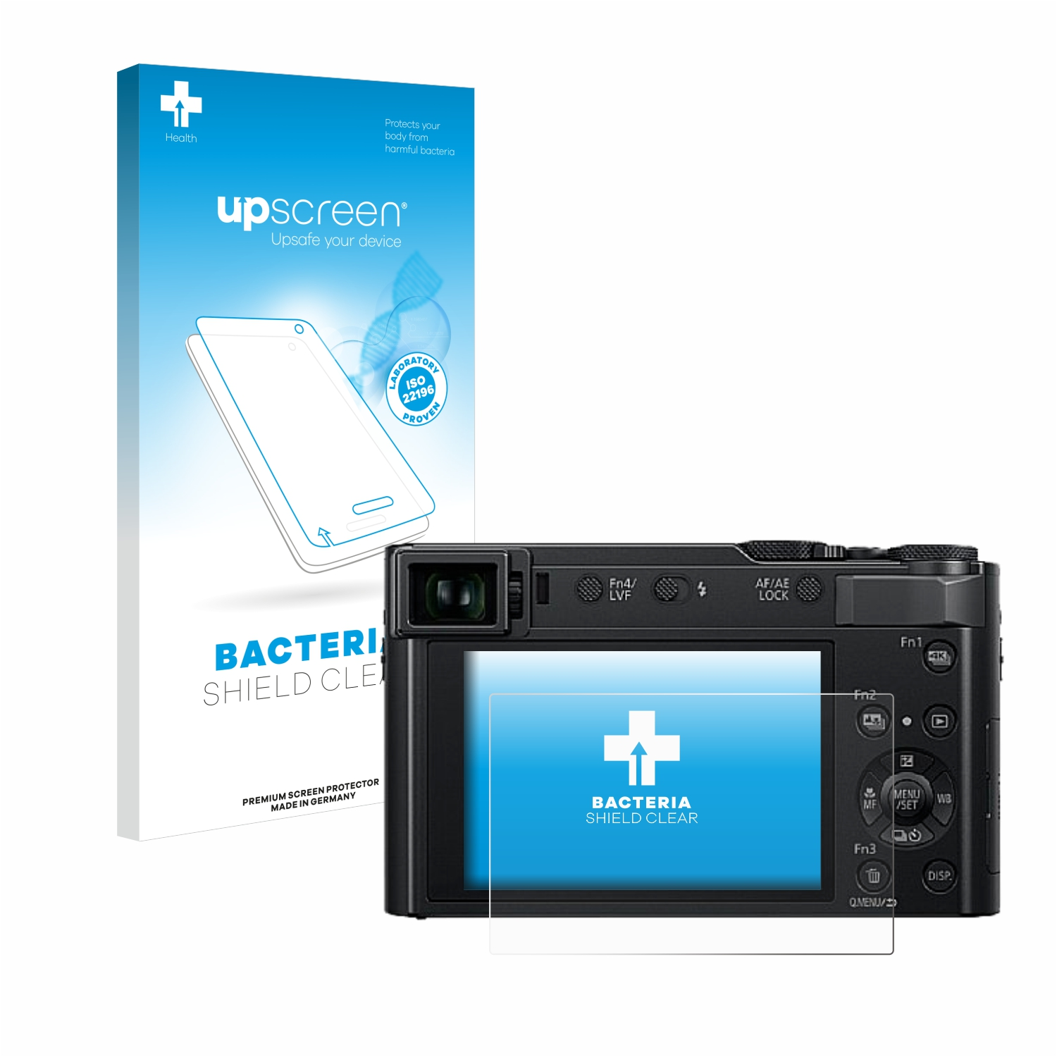UPSCREEN antibakteriell klare Schutzfolie(für Panasonic Lumix DC-TZ202D)