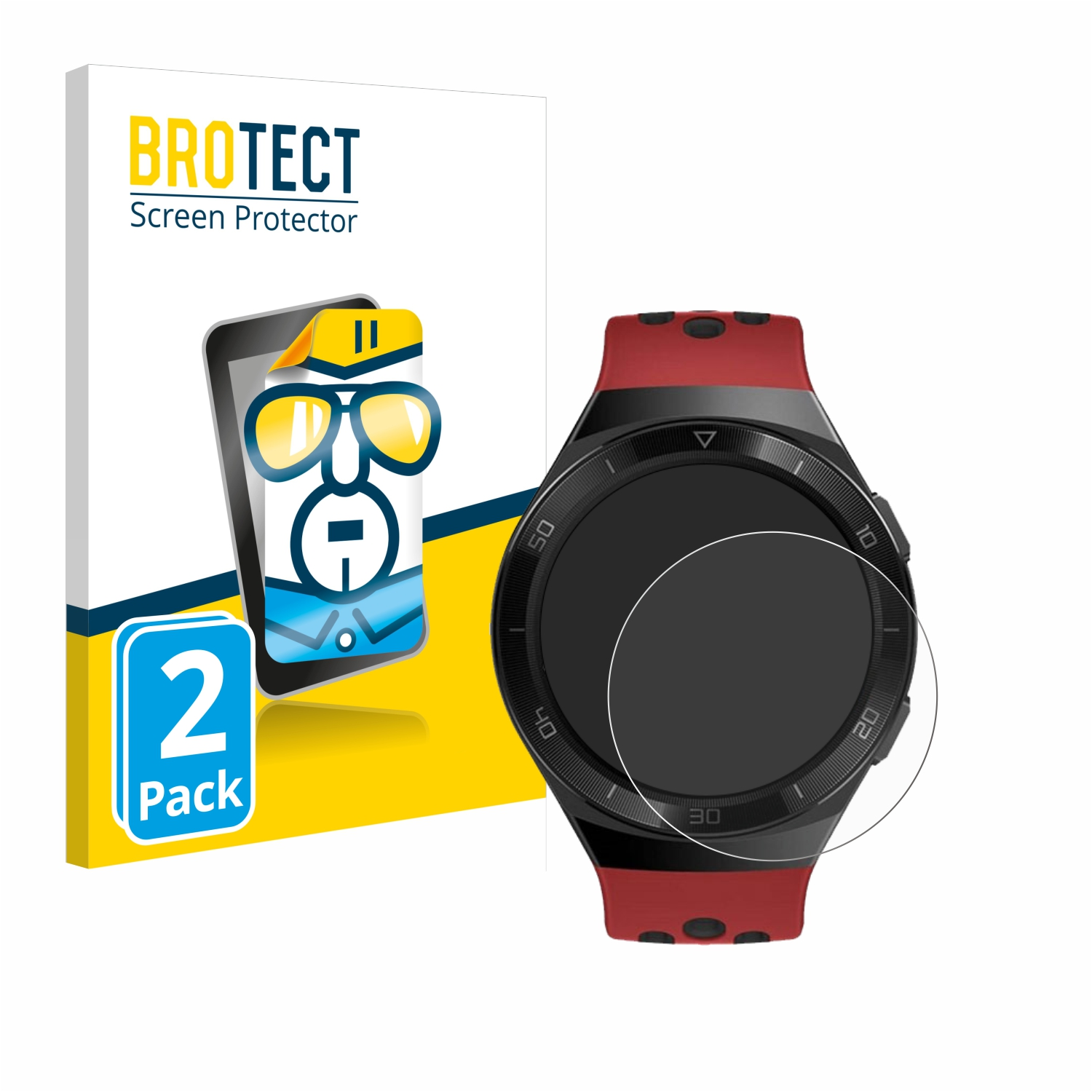BROTECT 2x Watch Huawei 2e) GT Schutzfolie(für klare