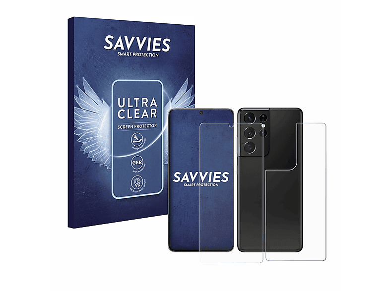 18x S21 Ultra Schutzfolie(für Galaxy klare SAVVIES 5G) Samsung