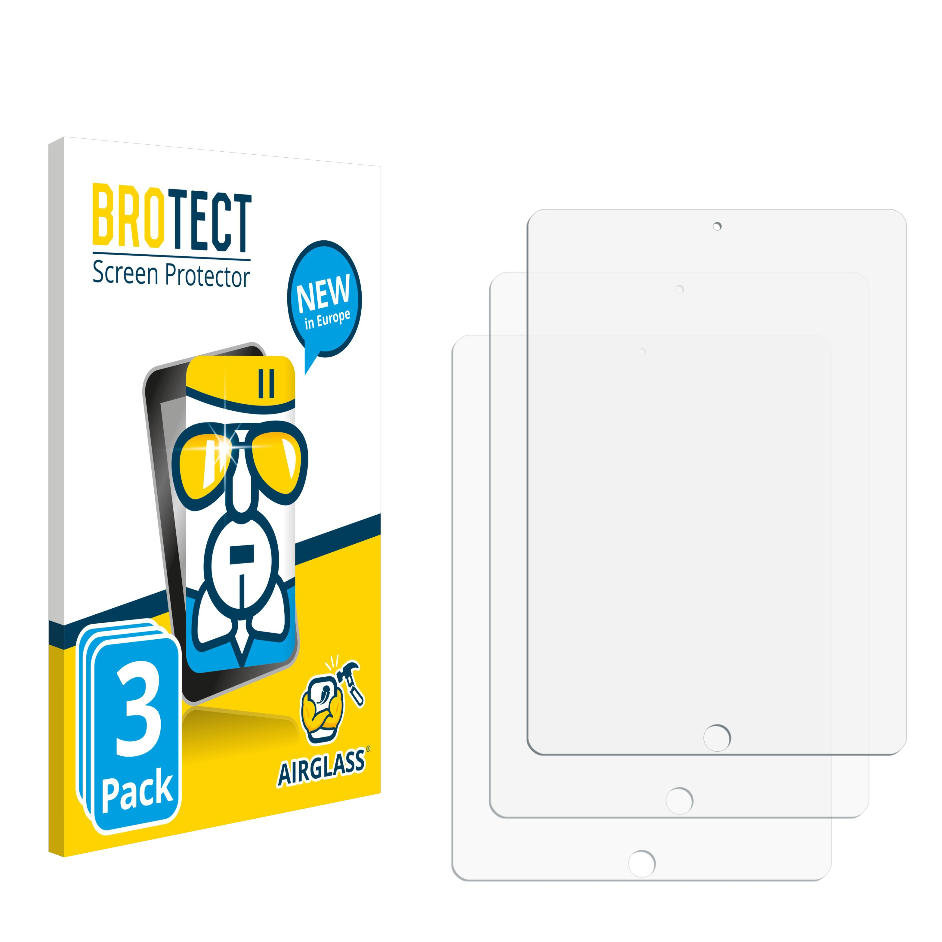 BROTECT 3x Airglass klare Air 2019 iPad Gen.)) Apple Schutzfolie(für (3