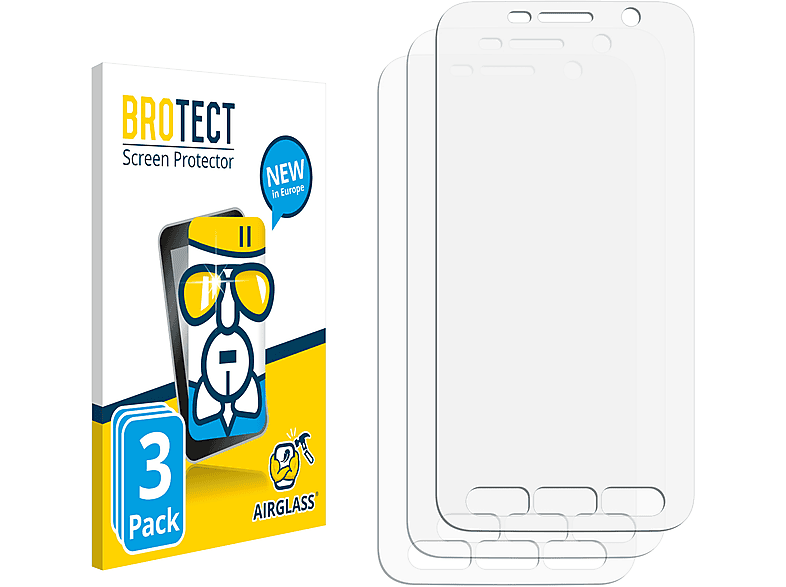 BROTECT 3x Airglass klare Schutzfolie(für Samsung Galaxy S7 Active)