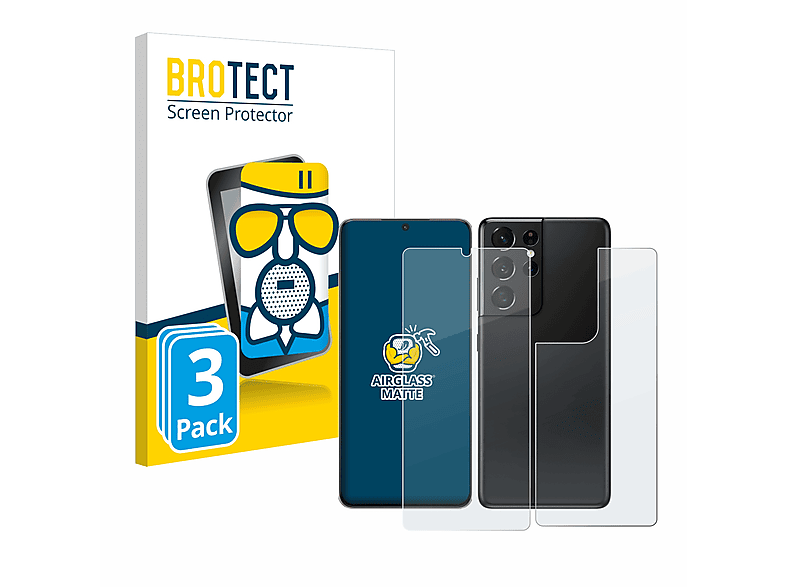 BROTECT 3x Ultra Schutzfolie(für S21 matte Samsung 5G) Airglass Galaxy