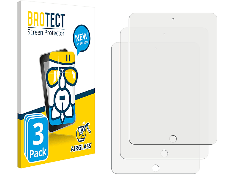 BROTECT 3x Airglass klare Schutzfolie(für Apple iPad Mini 2 2013)