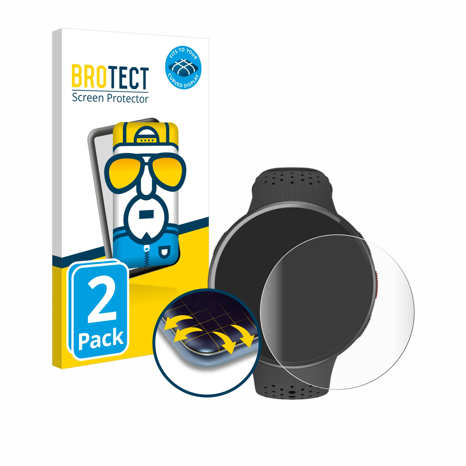 BROTECT 2x Flex Full-Cover Curved Schutzfolie(für Pacer Pro) Polar 3D