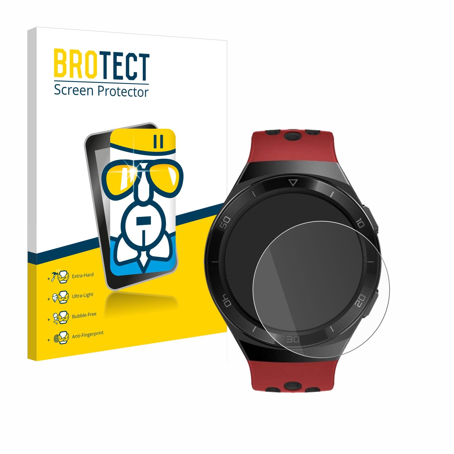 2e) Schutzfolie(für Airglass klare Huawei Watch BROTECT GT
