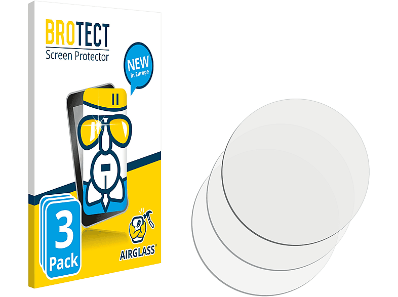 BROTECT 3x Airglass klare Schutzfolie(für Xoro SMW 20) | Smartwatch Schutzfolien & Gläser