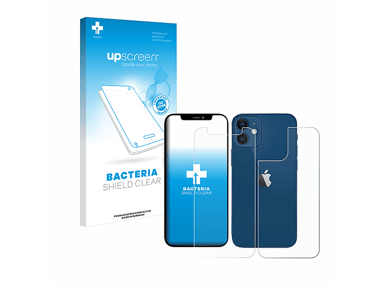 UPSCREEN 12 antibakteriell mini) Apple Schutzfolie(für iPhone klare