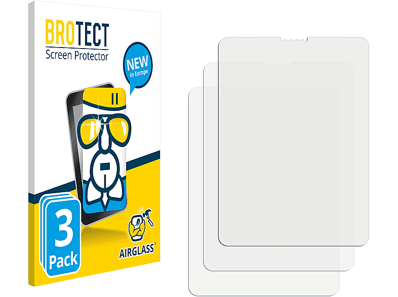BROTECT 3x Schutzfolie(für iPad Pro Apple klare 2018) Airglass 11