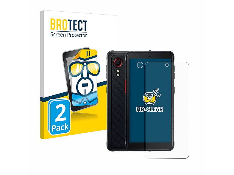 BROTECT 2x 5 Schutzfolie(für Samsung XCover Edition) Enterprise klare Galaxy