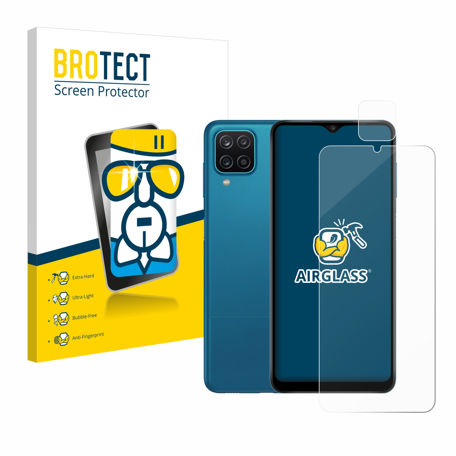 Airglass BROTECT Schutzfolie(für klare Samsung A12) Galaxy
