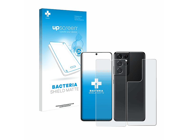 5G) Samsung antibakteriell Ultra matte S21 entspiegelt UPSCREEN Schutzfolie(für Galaxy