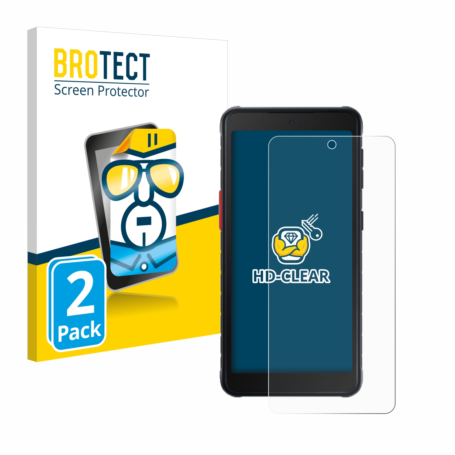 BROTECT 2x klare Schutzfolie(für Samsung Edition) Enterprise Galaxy 5 XCover