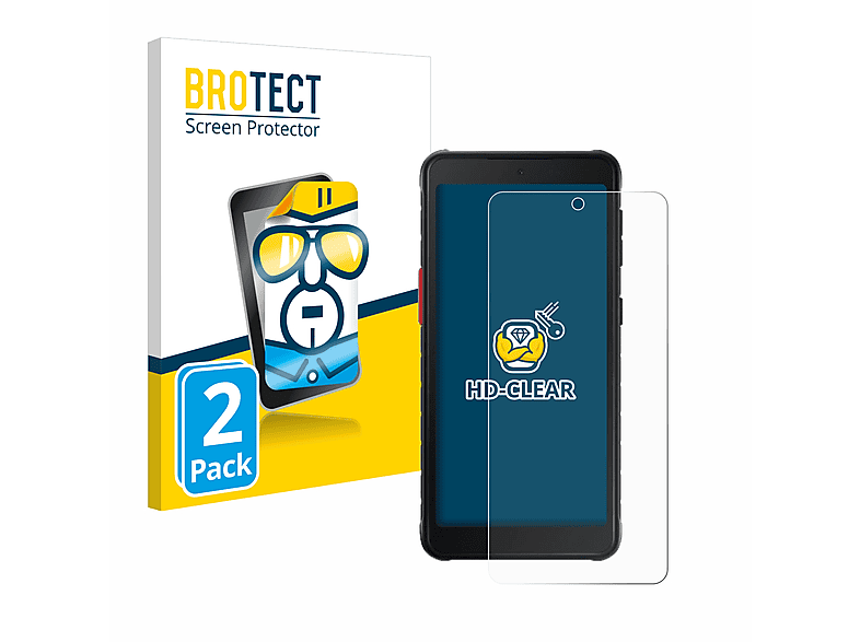 BROTECT 2x klare Schutzfolie(für Samsung Galaxy XCover 5 Enterprise Edition)