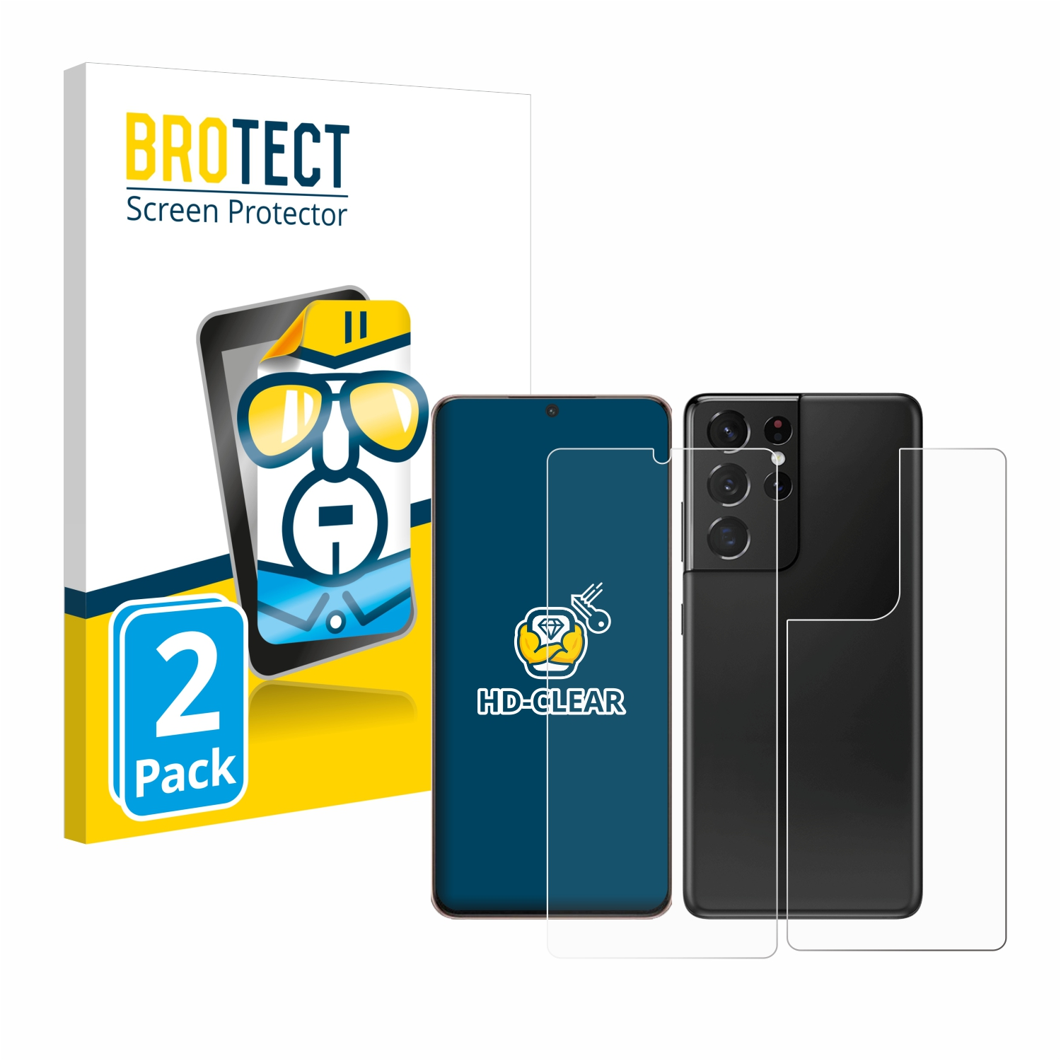 BROTECT 2x Galaxy Samsung Schutzfolie(für 5G) klare Ultra S21