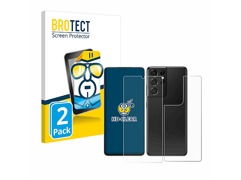 BROTECT 2x 5G) Samsung klare Ultra S21 Schutzfolie(für Galaxy