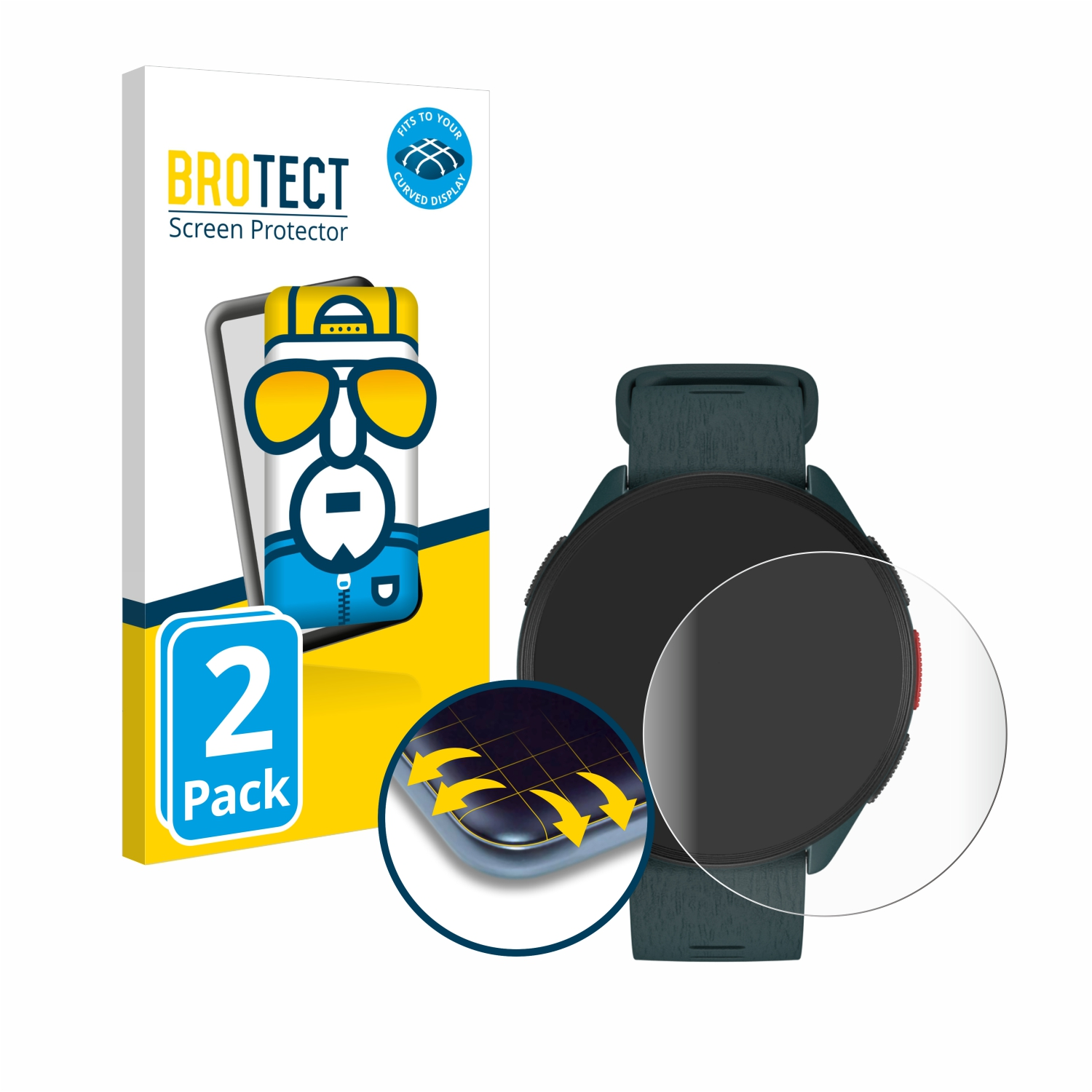 BROTECT 2x Flex Full-Cover Schutzfolie(für Curved Pacer) Polar 3D