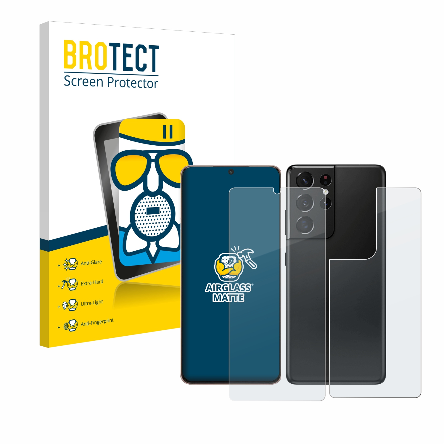 BROTECT Airglass Schutzfolie(für matte Ultra S21 5G) Samsung Galaxy