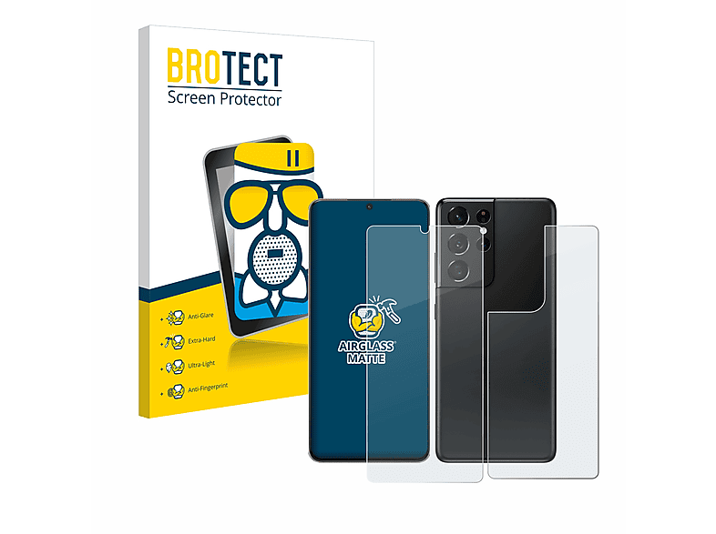 BROTECT Airglass matte 5G) Galaxy Schutzfolie(für S21 Samsung Ultra