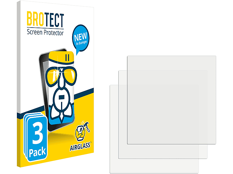 BROTECT 3x Airglass klare Schutzfolie(für MDT Glastaster II)