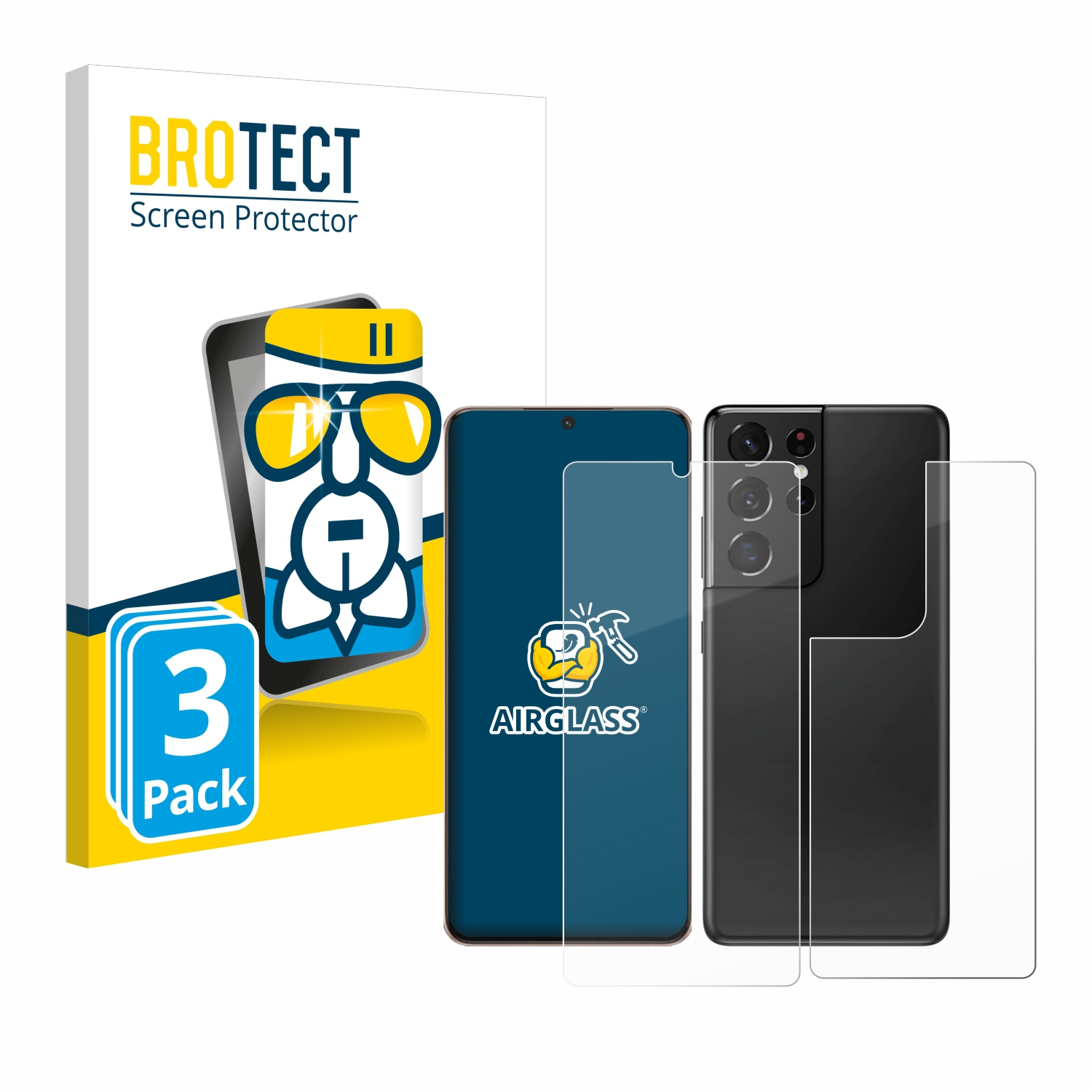 5G) Galaxy Airglass klare Samsung Schutzfolie(für S21 BROTECT Ultra 3x