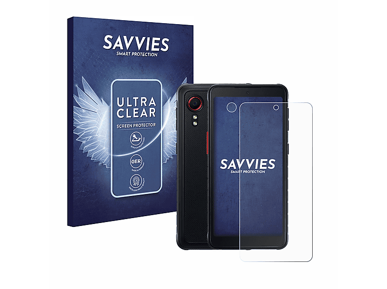 SAVVIES 18x klare Schutzfolie(für Samsung Edition) 5 XCover Enterprise Galaxy