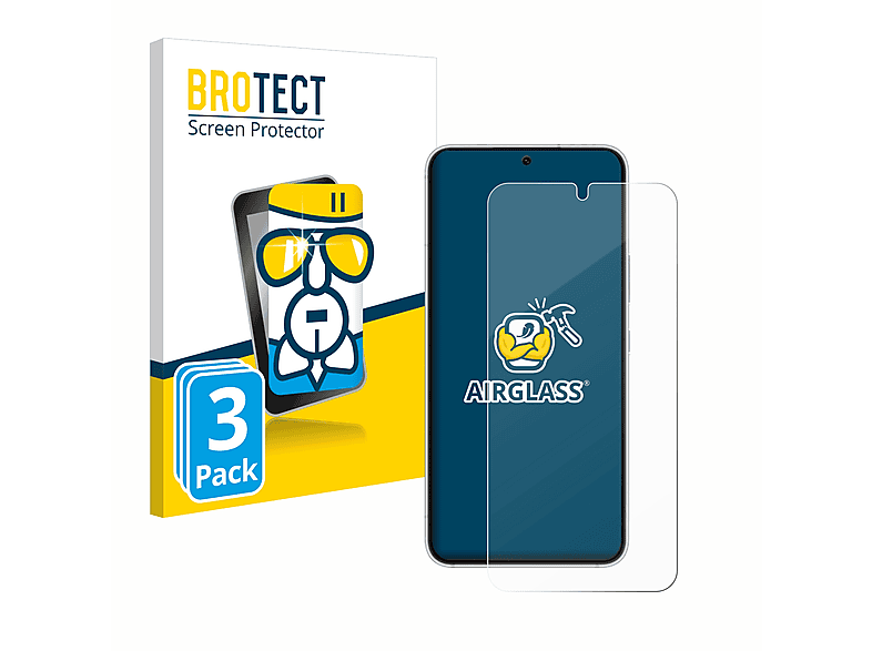 klare S22 Edition) 3x Schutzfolie(für Enterprise BROTECT Galaxy Samsung Airglass