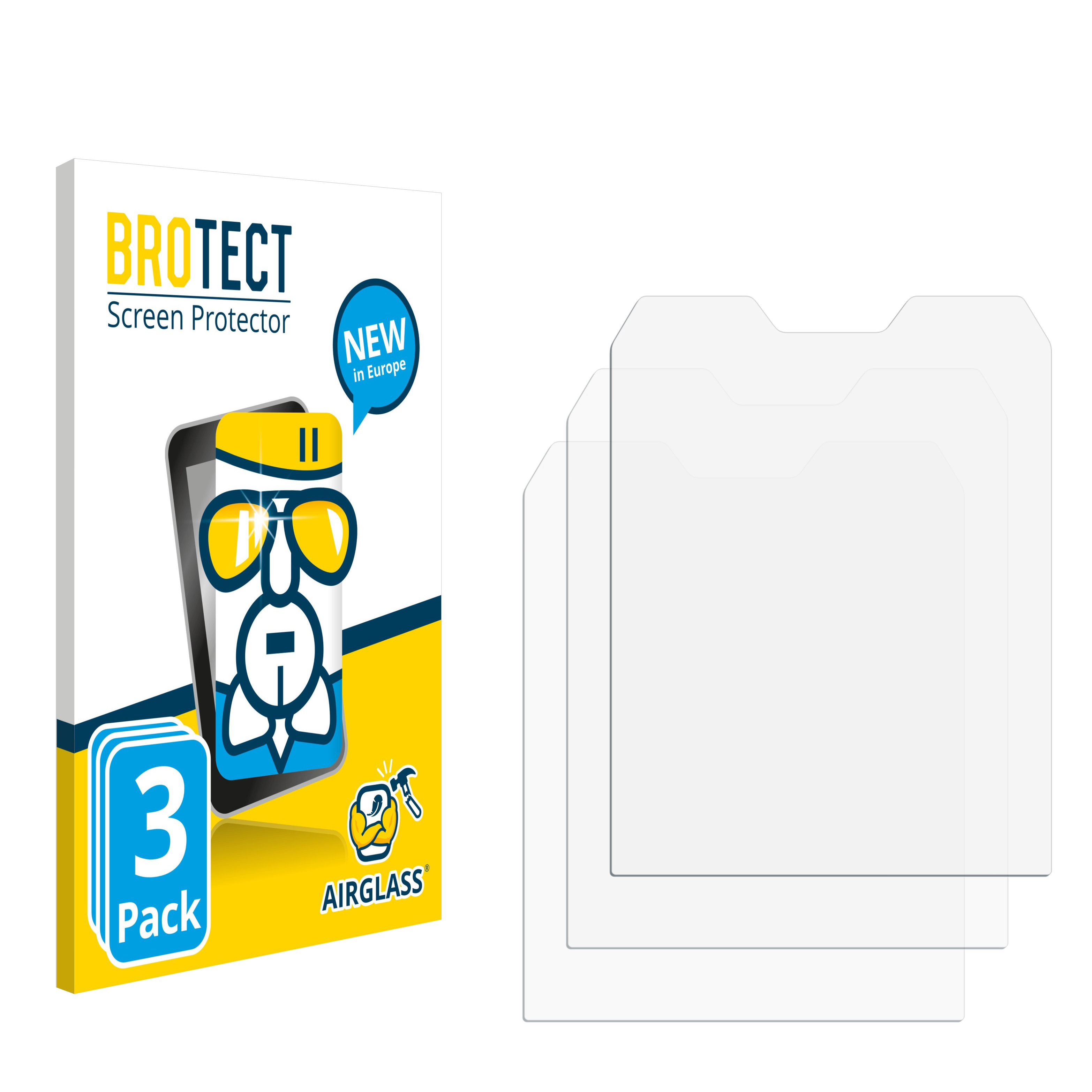 BROTECT 3x Airglass Schutzfolie(für klare Caterpillar Cat B30)