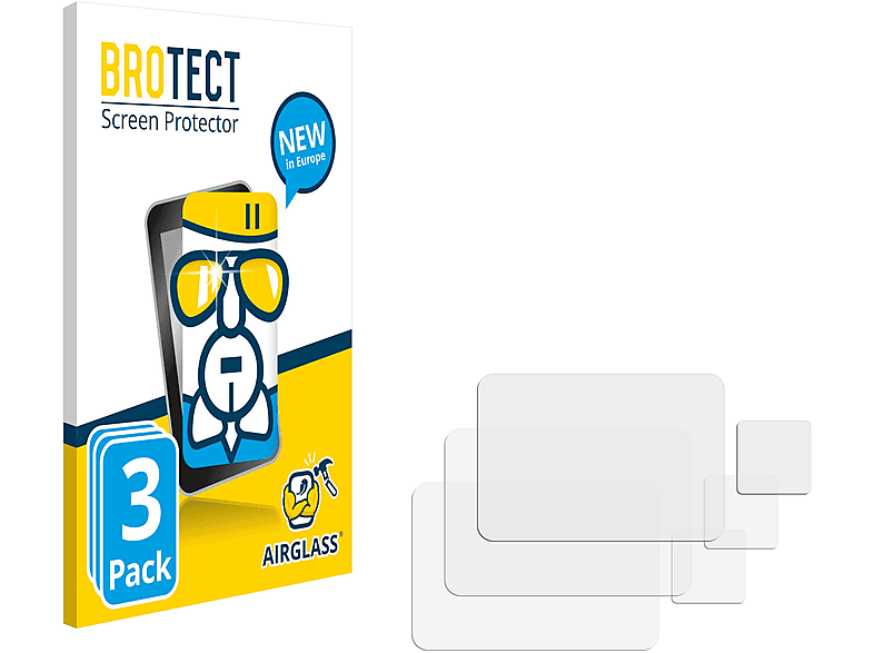 Hero klare 3x BROTECT Black) Schutzfolie(für Airglass 7 GoPro