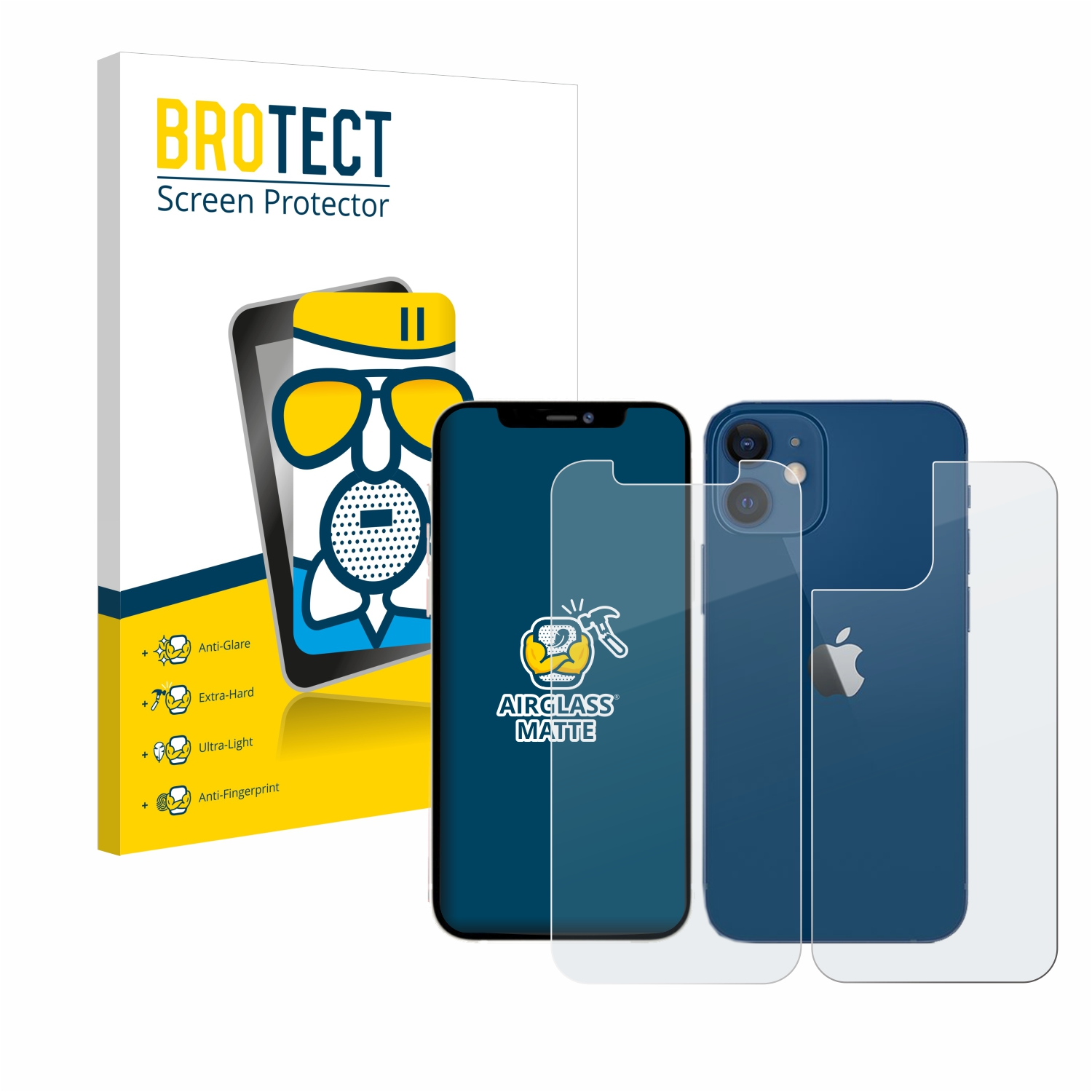 Apple BROTECT Schutzfolie(für matte iPhone 12) Airglass