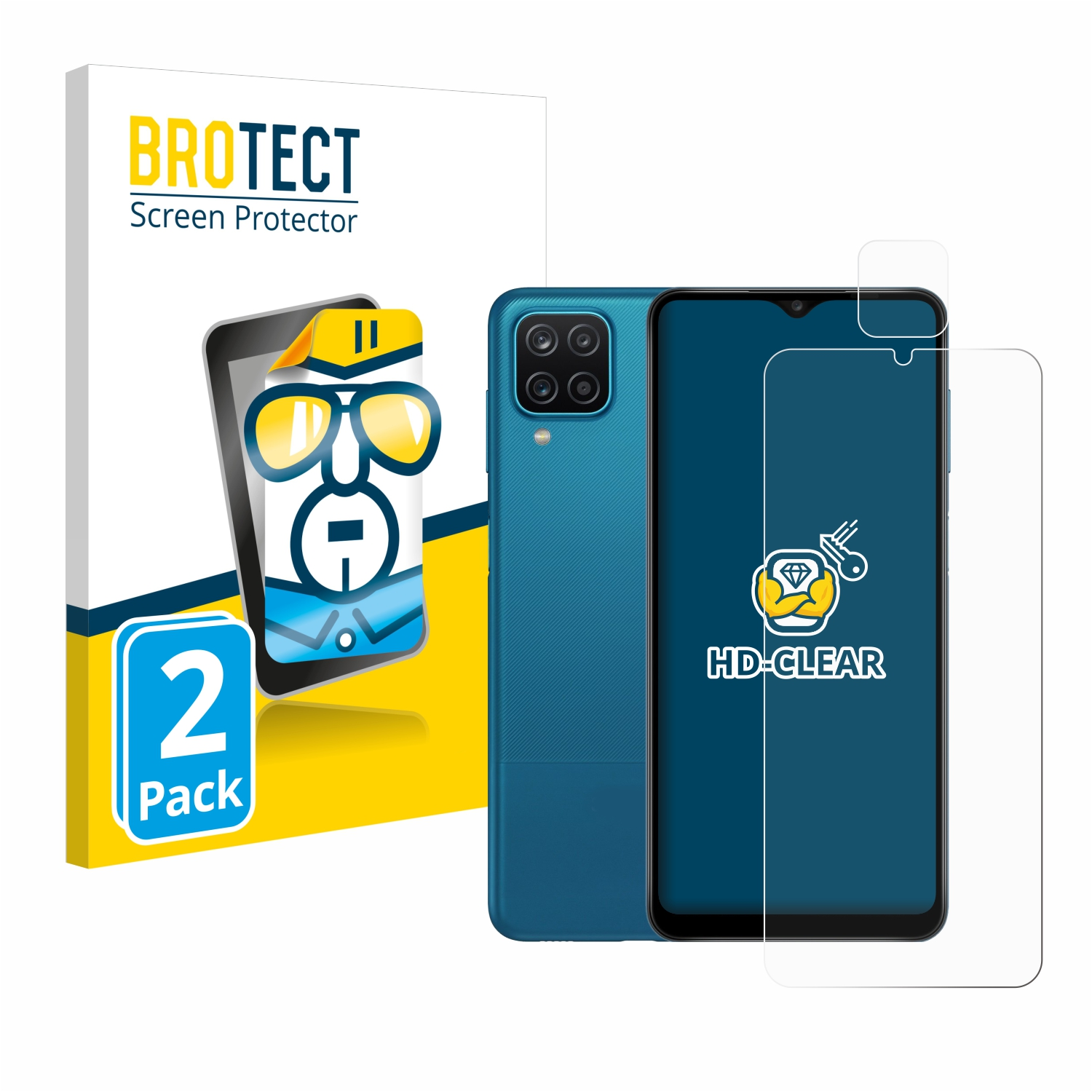 BROTECT 2x klare Schutzfolie(für Galaxy A12) Samsung