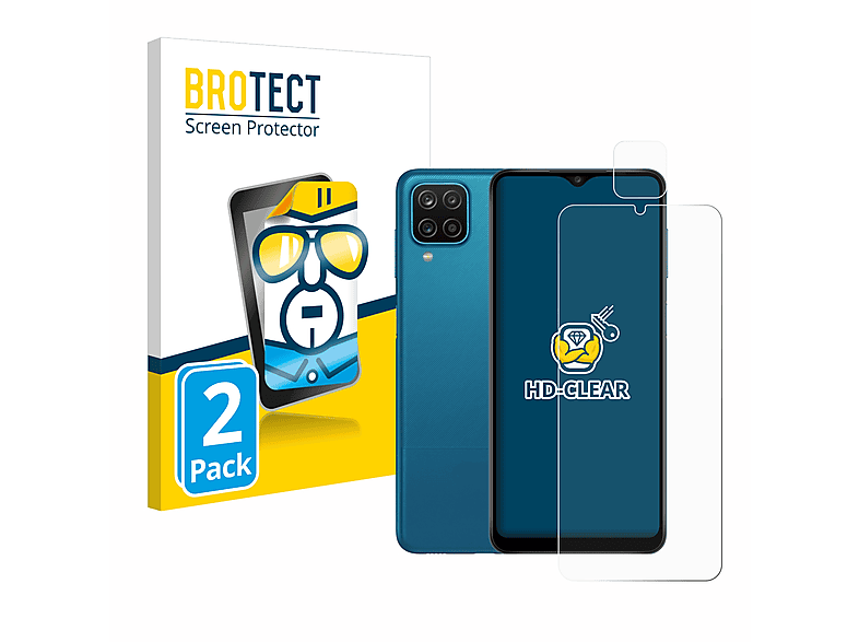 BROTECT 2x klare Galaxy A12) Schutzfolie(für Samsung