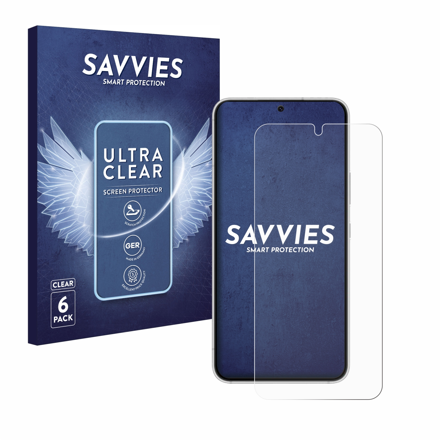 SAVVIES 6x klare Schutzfolie(für Samsung S22 Galaxy Edition) Enterprise