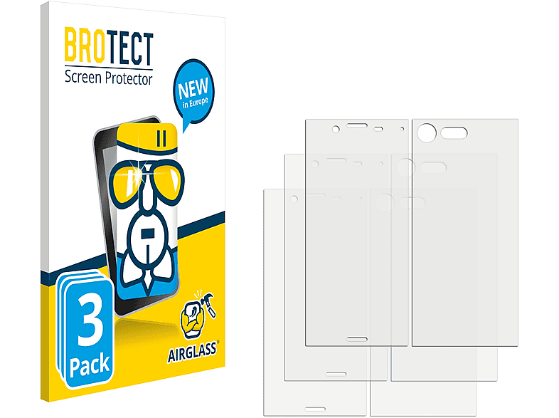 3x BROTECT Xperia Sony Schutzfolie(für klare X Airglass Compact)