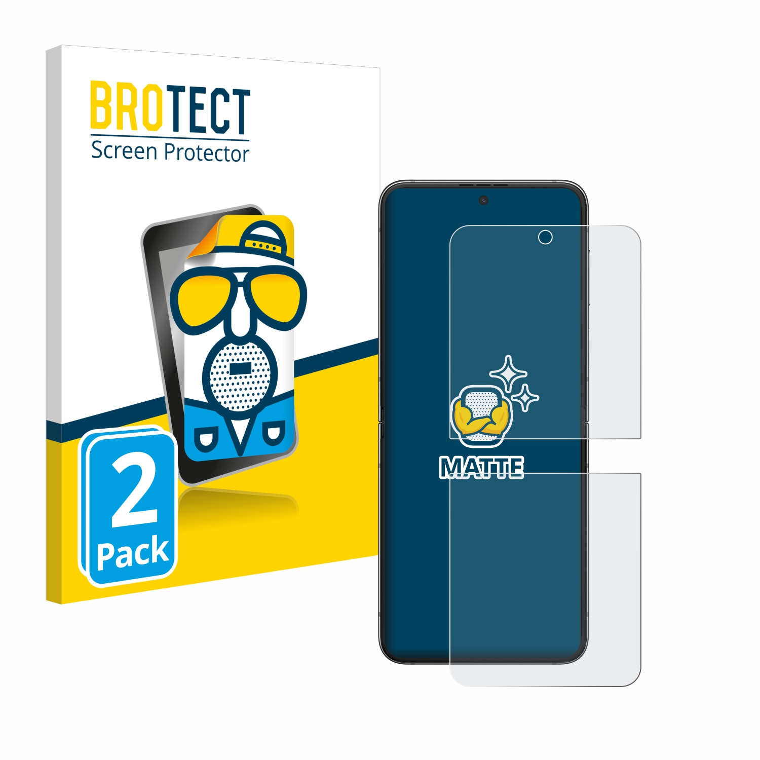 Galaxy matte Flip Samsung BROTECT Z 2x Schutzfolie(für 5)